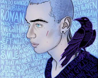 Téléchargement numérique Ronan Lynch / The Raven Cycle / Illustration dessinée à la main