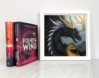 Tairn & Andarna / Quatrième aile / Impression d'art illustrée / Cadeaux livresques