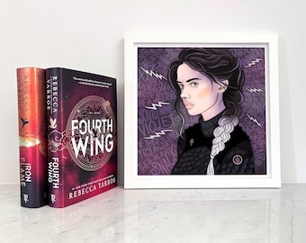 Violet Sorrengail / Quatrième aile / Impression d'art illustrée / Cadeaux livresques