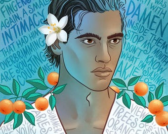 Damen en téléchargement numérique / Prince captif / Illustration dessinée à la main