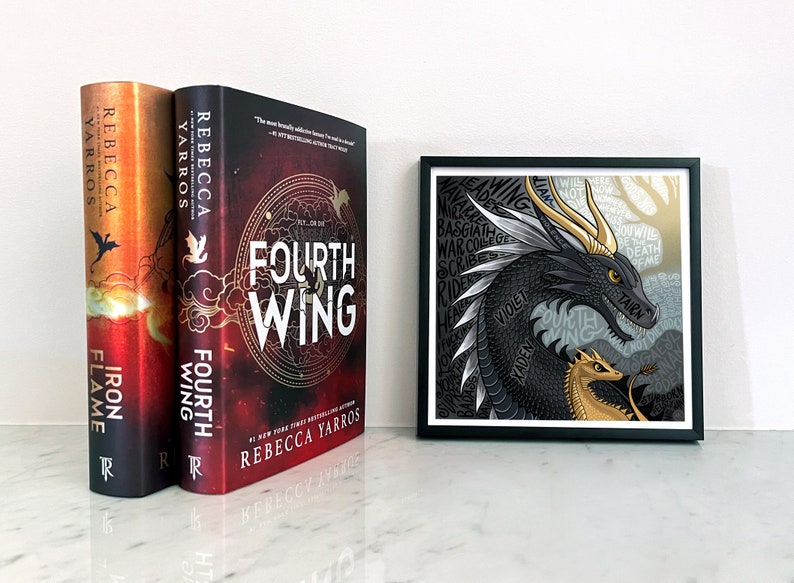 Fourth Wing Illustrated Tairn and Andarna Etsy Hong Kong(01)