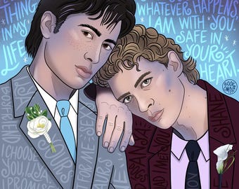 Costumes de mariage à télécharger / The Long Game / Illustration dessinée à la main