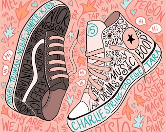 Heartstopper Digital Download / Nick & Charlie / Hand drawn illustration