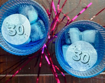 Edible Drink Toppers, FAST SHIPPING, 30th birthday party, 30th birthday party favors, Dirty 30, 30th birthday decorations, Dirty Thirty