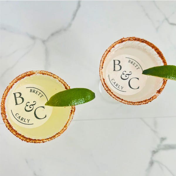 BULK Wedding Cocktail Toppers, Edible Drink Toppers, Wedding Drink Toppers, Signature Drink Toppers, Drink Toppers Wedding
