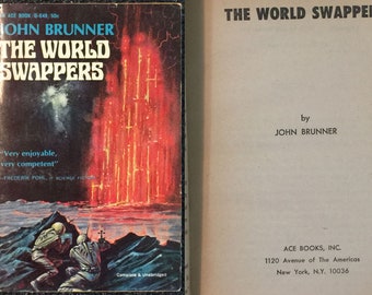 John Brunner The World Swappers Ace Books G649 Vintage Paperback Kelly Freas cover sci-fi speculative fiction space adventure