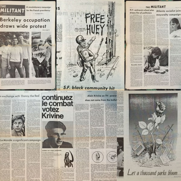 The Militant June 6 1969 v33n23 Socialism Free Huey Alain Krivine Fort Jackson 8 Kent State Berkeley Riot