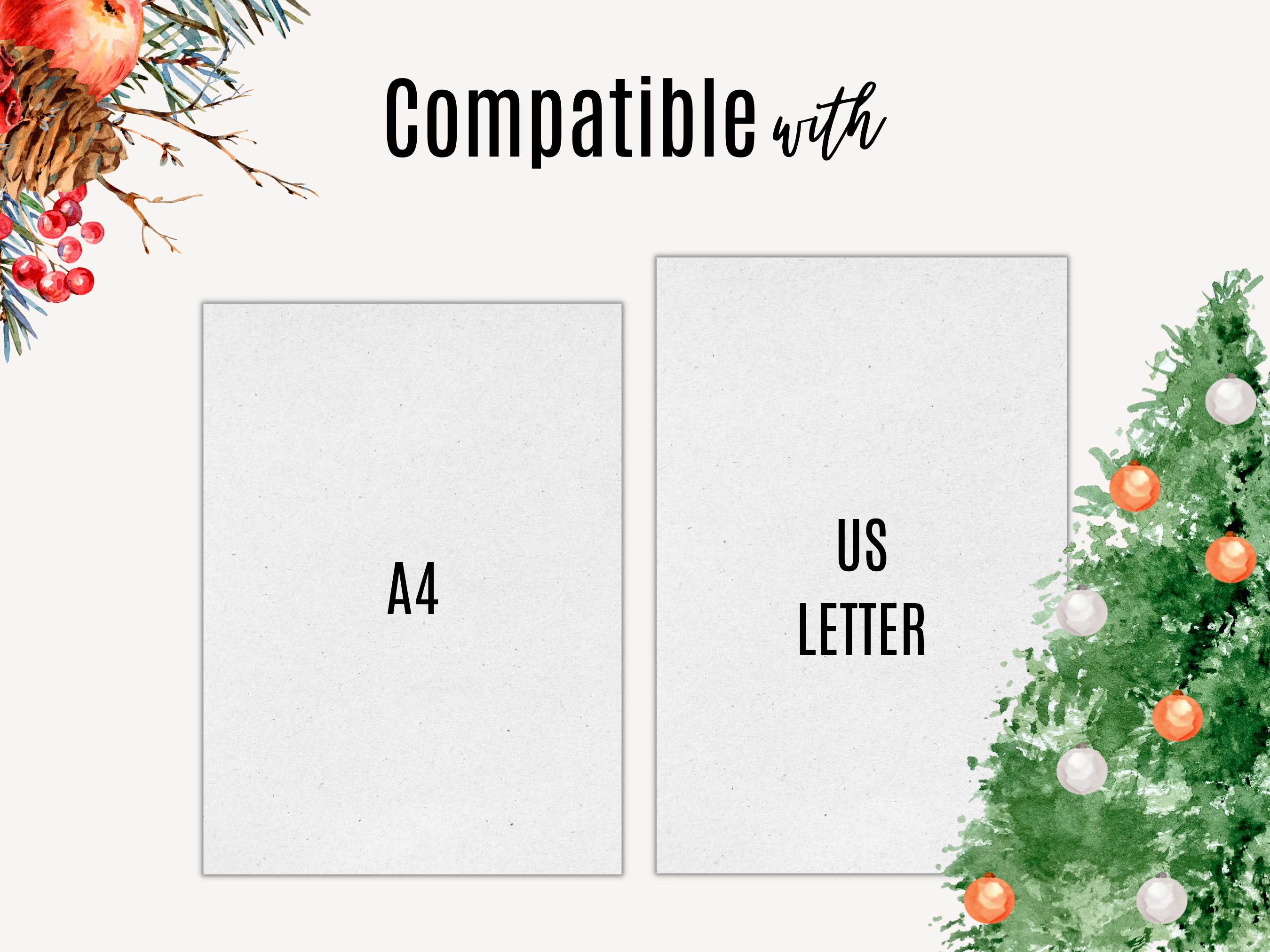 44 Printable Advent Activity Cards, 5 Backgrounds Blank Sheet, Family ...