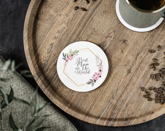 Personalised Best Mum in the world Coasters