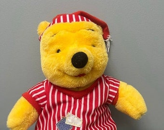 Mattel Winnie The Pooh Bear Sleepover Plush 14" Vintage 1998
