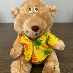 Russ Berrie Hawaiin Shirt Bear Plush 10&quot; Vintage