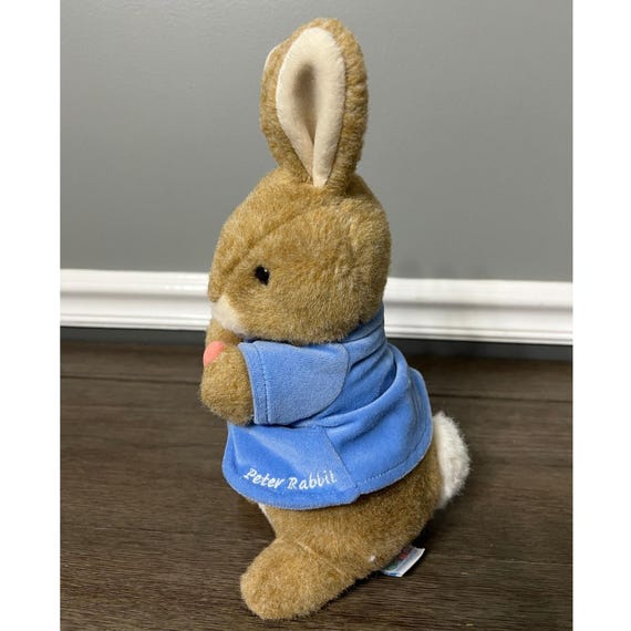 Vintage Eden Peter Rabbit Plush Stuffed Animal Toy With Carrot