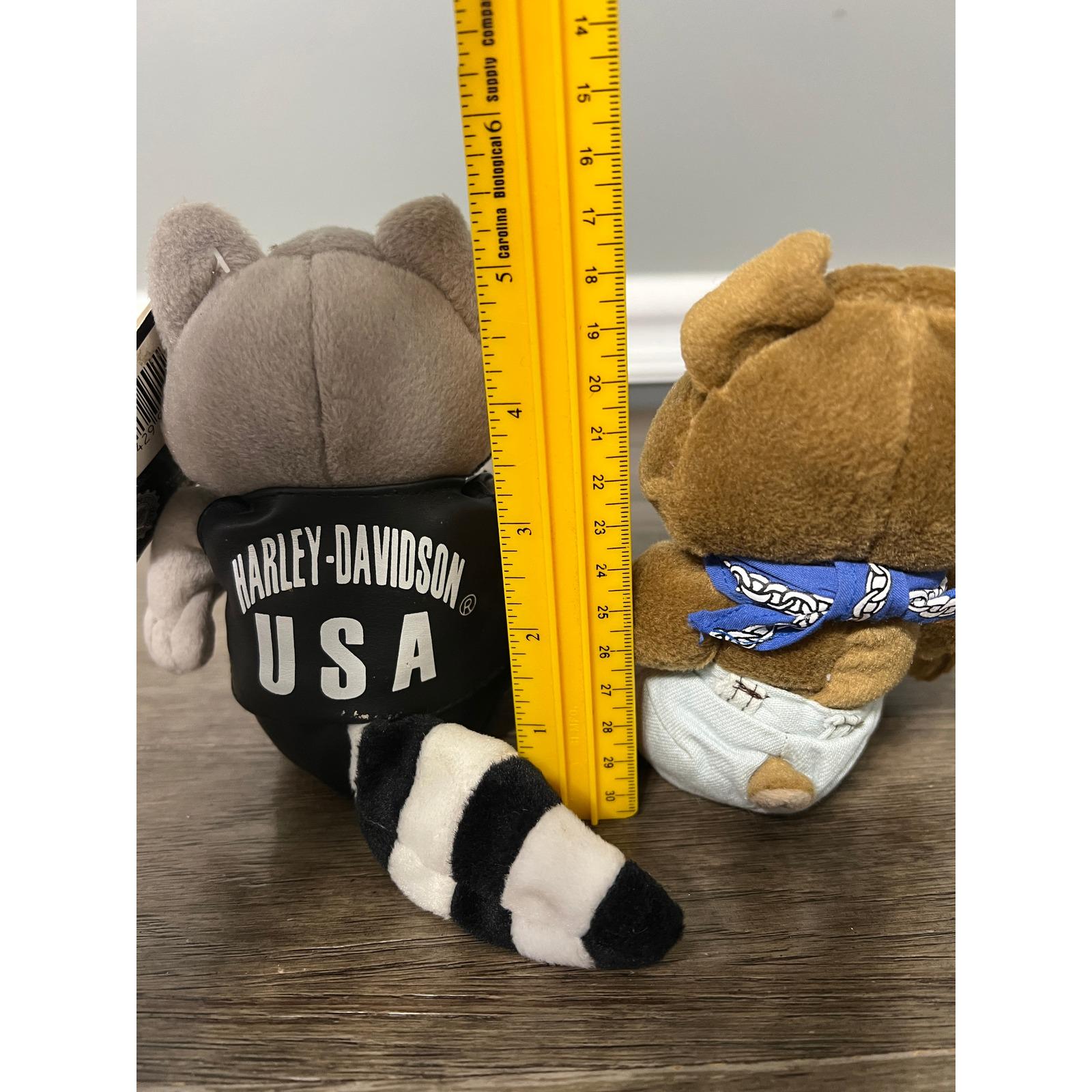 Harley-davidson Plush Rocky the Raccoon & Spike the Bulldog Biker
