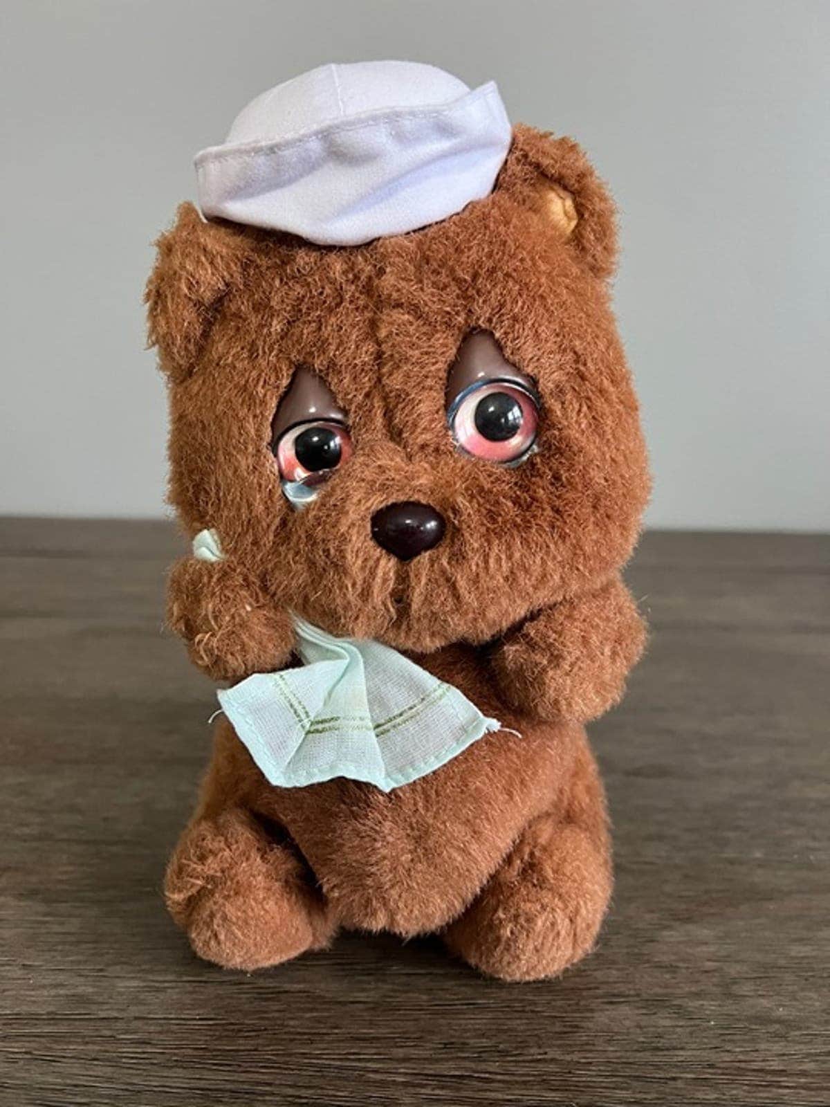 Mattel Emotions Crying Sailor Teddy Bear With Hanky Plush