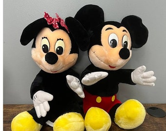 Disneyland Musse och Minnie Mouse plyschset Vintage