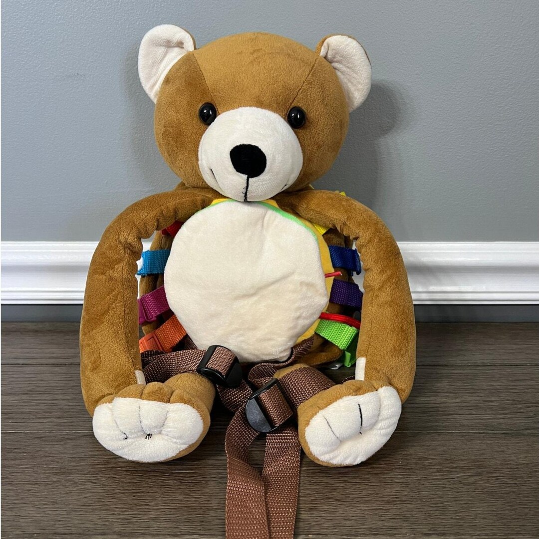 Buckle Toys Billy Bear Backpack Plush - Etsy
