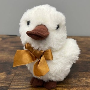 Cute n Cuddly Ugly Duckling with Gold Neck Bow Plush