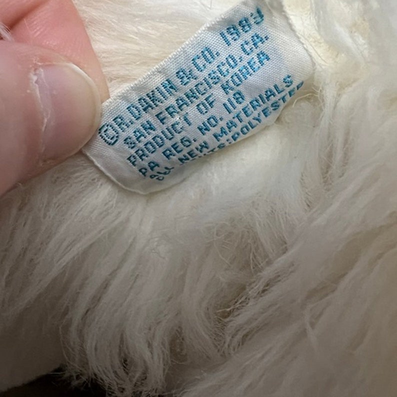 VINTAGE 1976 - PELUCHE COUPLE CHIOTS ENLACES  R. DAKIN & CO - SAN FRANCISCO
