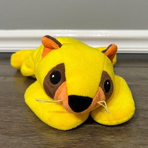 Ty Pillow Pal Rusty Raccoon Plush 12" Vintage Stuffed Animal Toy