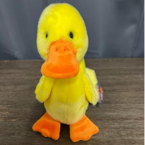 Vintage 1998 Ty Beanie Buddies Quackers the Duck Plush