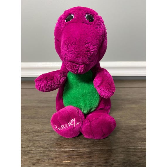 Vintage 1992 Lyons Closed-mouthed Barney the Dinosaur Plush - Etsy