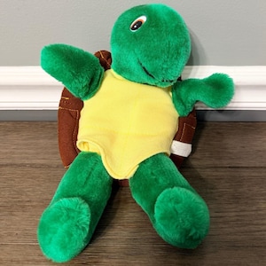 Vintage 1990's Kids Can Press Franklin the Turtle Puppet Plush