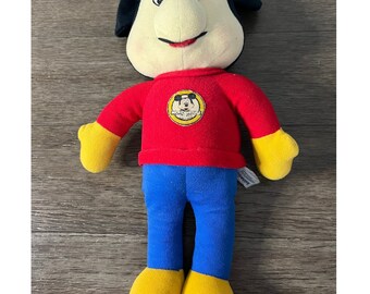 Peluche vintage di Topolino della Disney, prodotto da Knickerbocker negli anni '70 e appartenuto al Mickey Mouse Club.