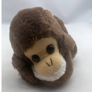 Animal Fair Shy Monkey Plush Stuffed Animal Toy 6&quot; Vintage