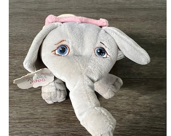 VTG 1998 Dreamsicles Angel Hugs Elefant Plysch Gosedjur Leksak med Vingar