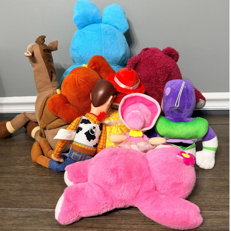 Disney Pixar Toy Story Plush Lot Woody Buzz Bullseye Lotso Bunny Gabby 8pc image 2