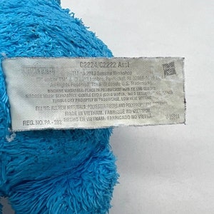 Cookie Monster Doll 10" Vintage Hasbro Sesame Street Plush image 3