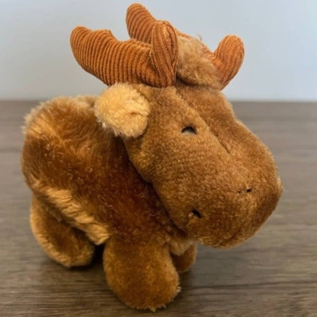 Dakin Miniature Moose With Corduroy Antlers Plush - Etsy