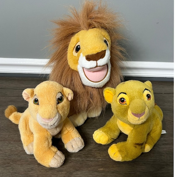 Disney Lion King Plush Set Simba Mufasa Nala Stuffed Animals Kids