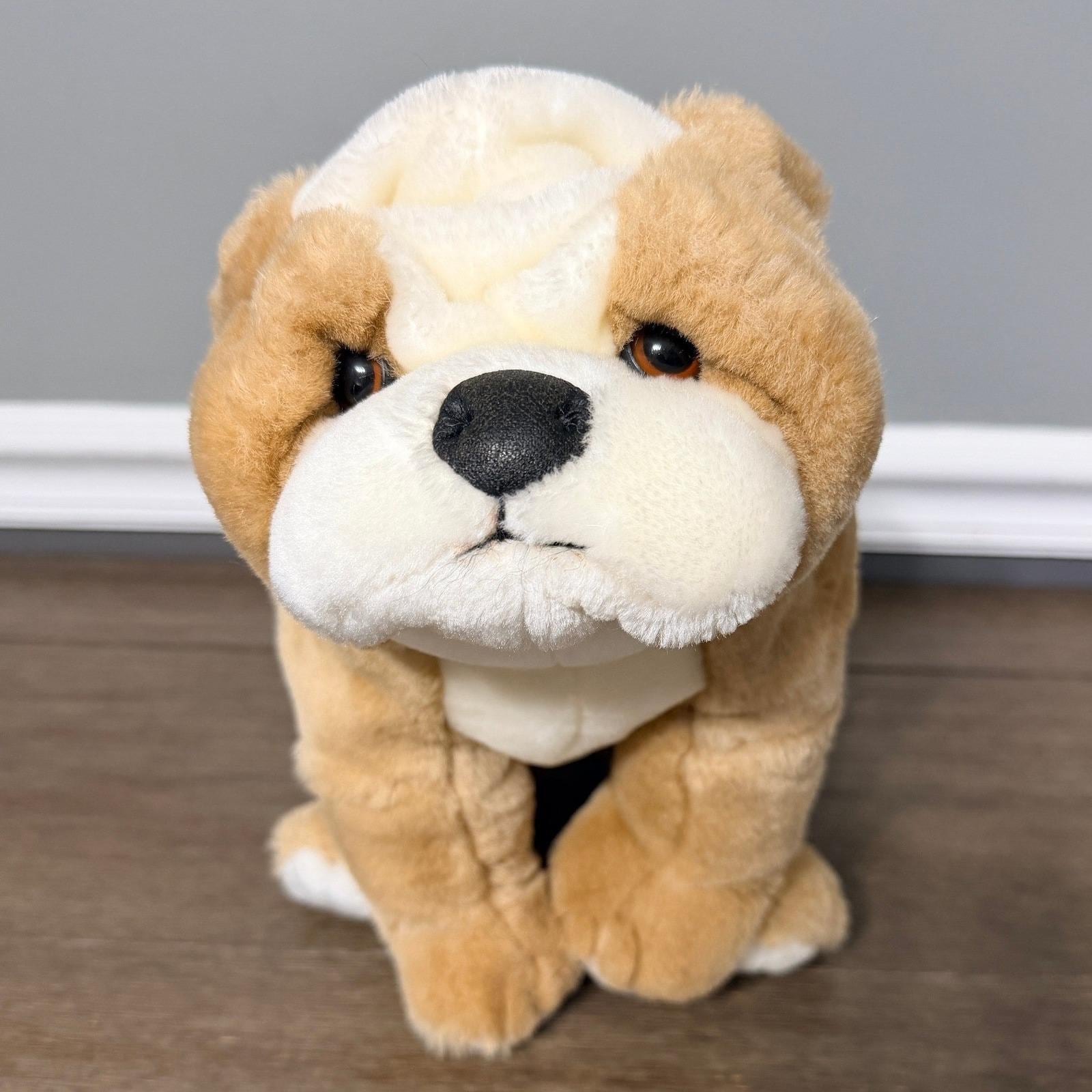 Vintage plush bulldog - Etsy 日本