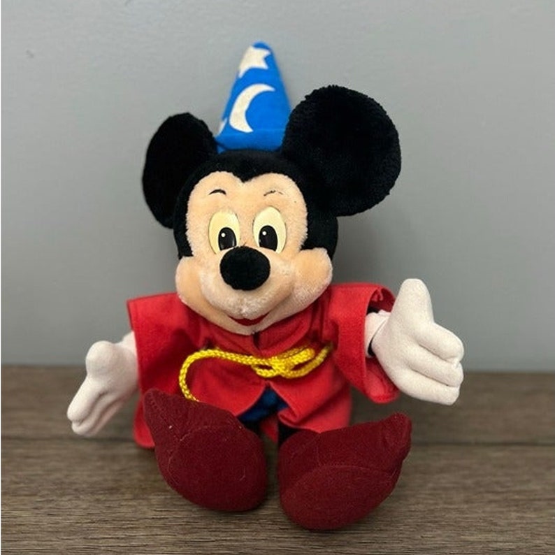 Vintage Walt Disney World Fantasia Sorcerer Mickey Mouse Plush image 1