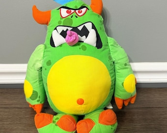 Vintage 2005 Doodle Monster Green Plush Jakks Pacific Play Along Toy Kids