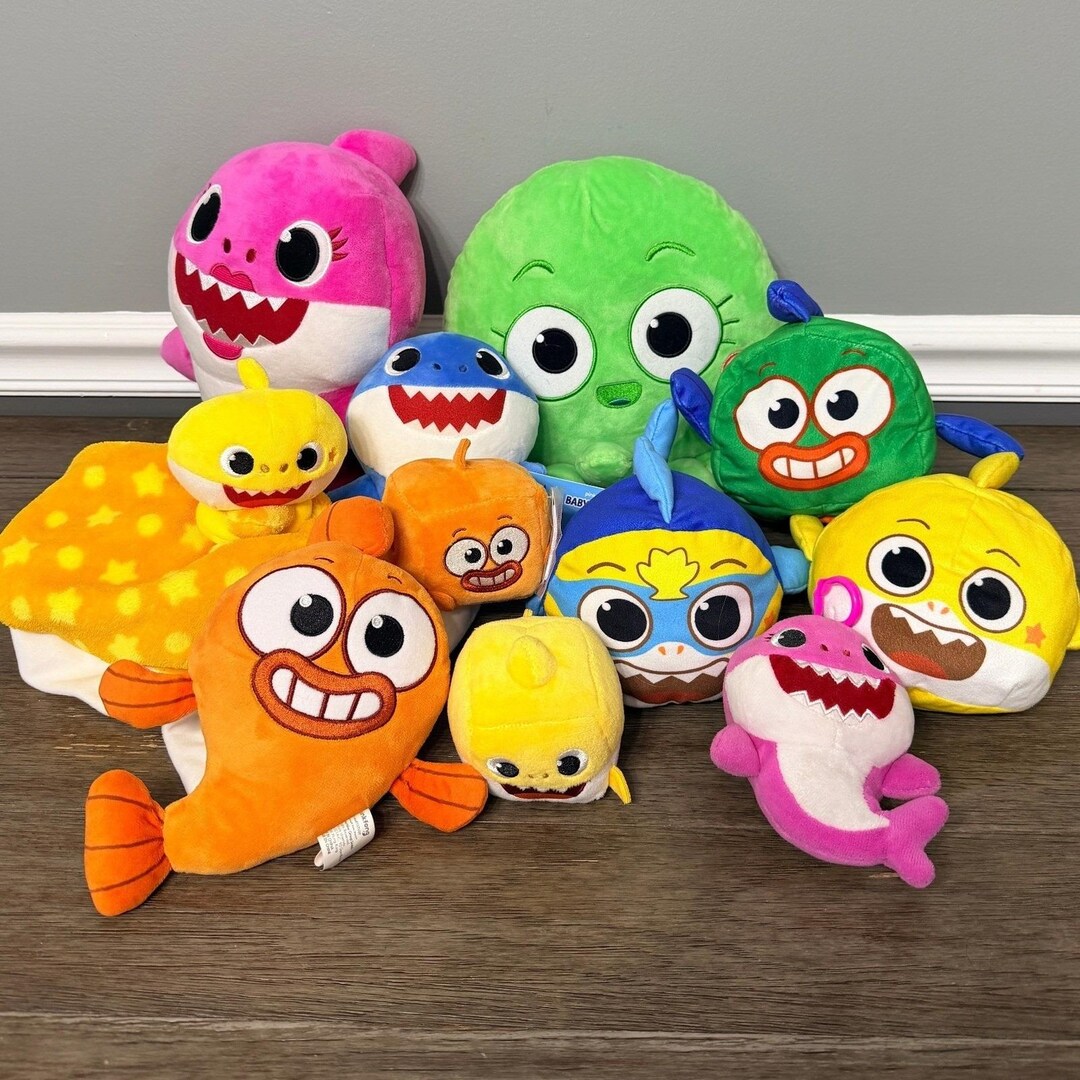 Baby Shark MEGA Plush Toy Lot Of 11 Pinkfong Stuffed Animal Toys Etsy Baby Shark MEGA Plush Toy Lot Of 11 Pinkfong Stuffed Animal Toys Etsy