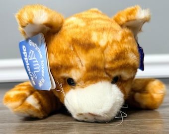 Peluche vintage de gato atigrado naranja de Applause Floppy