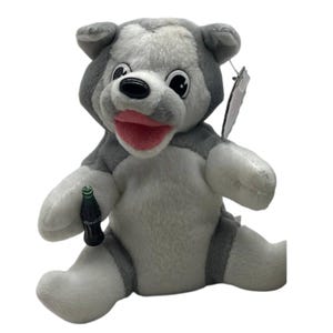 Peluche vintage Coca-Cola Huskey Beanie del 1998