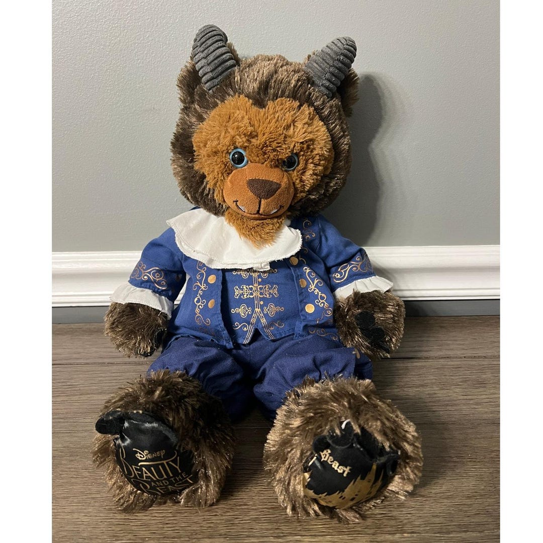 Build A Bear Disney Beauty & the Beast in Ballroom Outfit Plush - Etsy