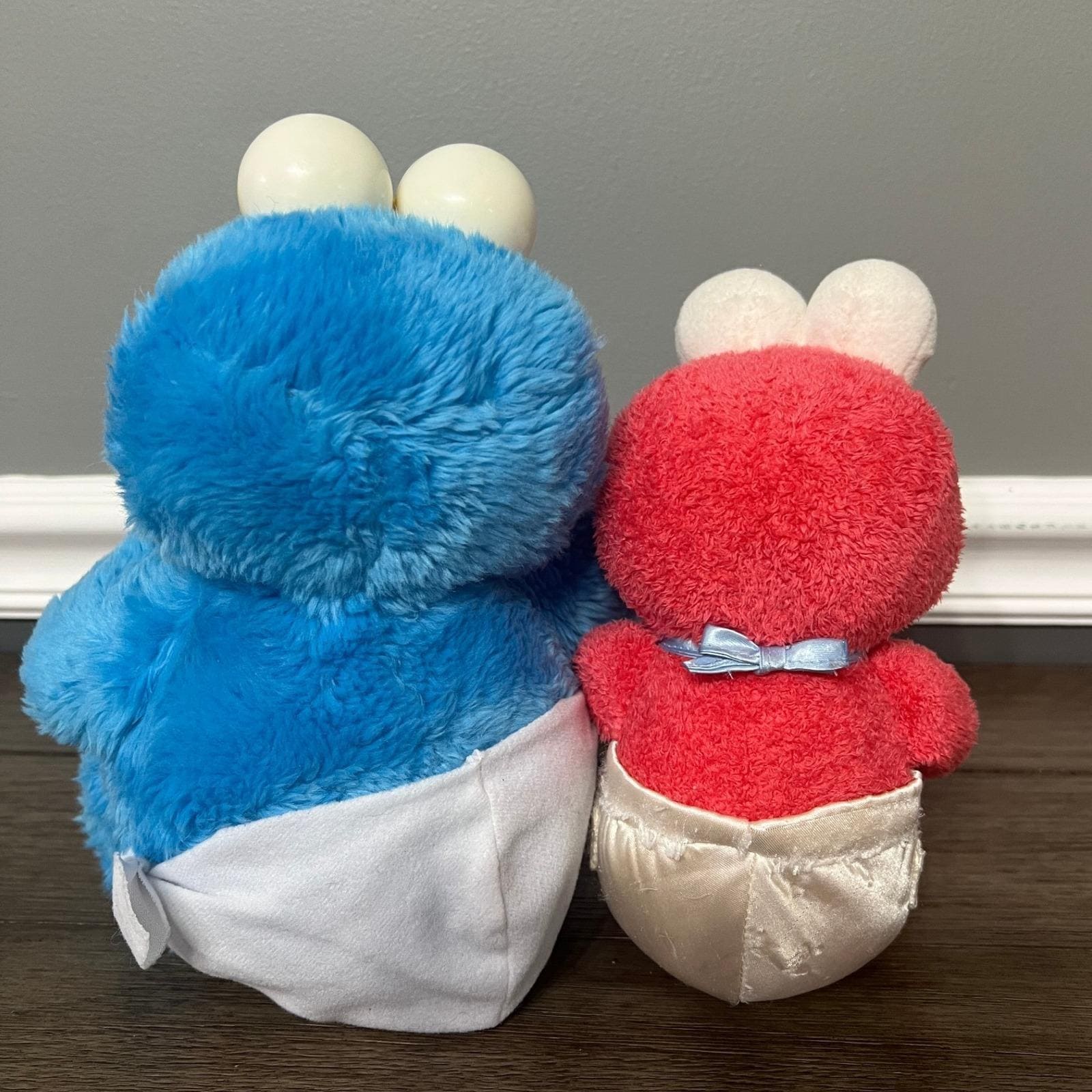 セサミストリート クッキーモンスター＆ベビーエルモ ぬいぐるみ シー