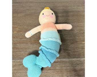 Cuddle + Kind Skye the Mermaid Hand Knit Plush Doll