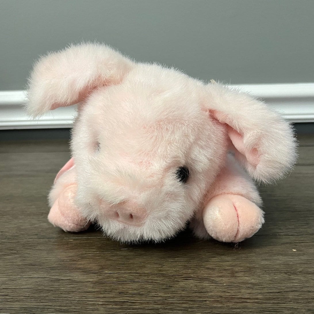Vintage 1995 TY Beanie Buddies Tulip the Pig Plush With Swing Tag