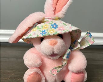 Vintage Cuddle Wit Pink Rabbit With Carrot Stuffed Animal 16