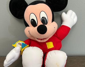 Mickey Mouse Learn To Dress Plush Vintage