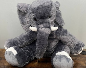 Large Toys R Us Grey Elephant Plush