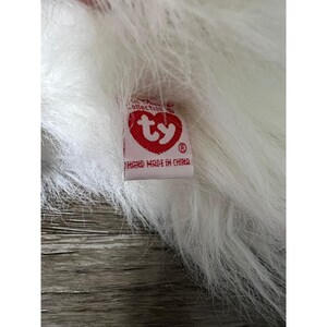 Vtg 2001 TY Attic Treasures Genevieve White Cat Plush Stuffed Animal Toy image 5