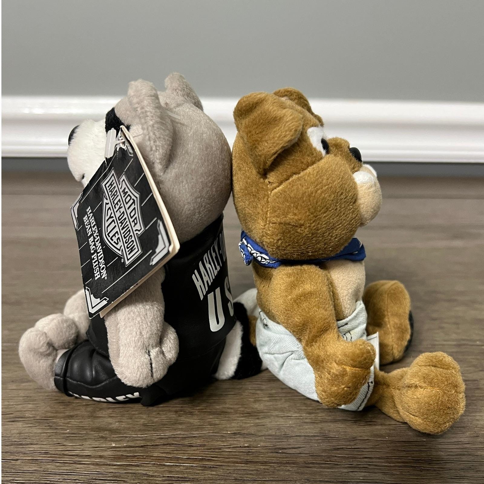 Harley-davidson Plush Rocky the Raccoon & Spike the Bulldog Biker