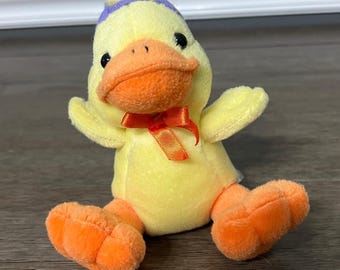 Russ Berrie Sunshine Yellow Duck 10” Soft Plush Stuffed Animal Toy