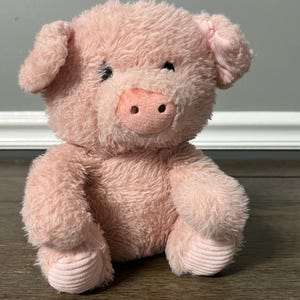 Spark Create Imagine Pink Piggy with Ribbed Feet Plush